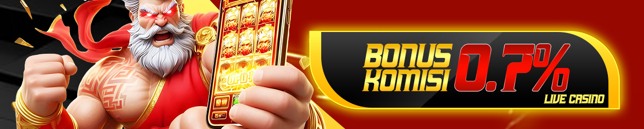 BONUS ROLLINGAN KHUSUS LIVE CASINO 0.7%