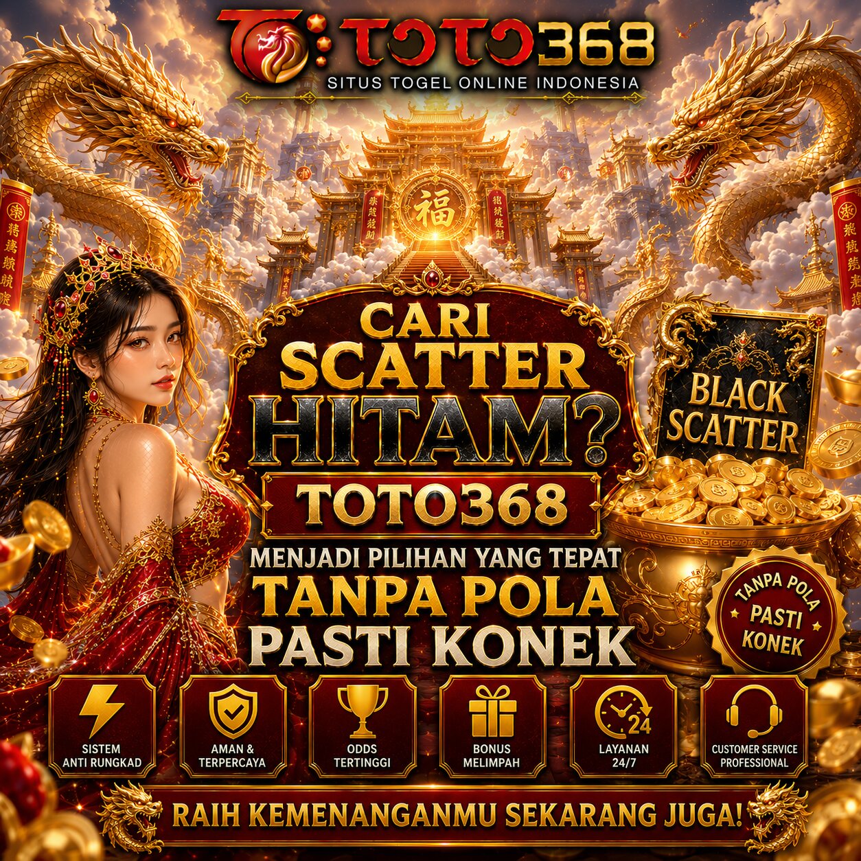 Cari Scatter Hitam? TOTO368 Menjadi Pilihan Yang Tepat Tanpa Pola Pasti Konek 